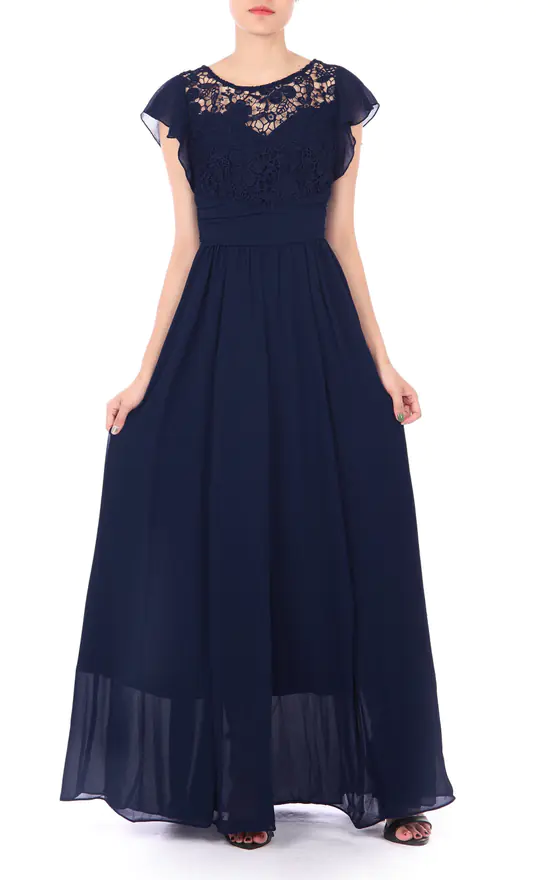 Best Sale π JOLIE MOI Crochet Lace Bridesmaid Maxi π Dress In Navy β 3 Best Sale π JOLIE MOI Crochet Lace Bridesmaid Maxi π Dress In Navy β