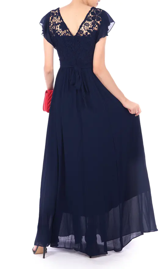 Best Sale π JOLIE MOI Crochet Lace Bridesmaid Maxi π Dress In Navy β 4 Best Sale π JOLIE MOI Crochet Lace Bridesmaid Maxi π Dress In Navy β - Image 2