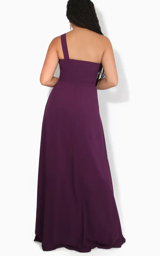 Discount βοΈ KRISP Aubergine One Shoulder Special Occasion Maxi π Dress π 5 Discount βοΈ KRISP Aubergine One Shoulder Special Occasion Maxi π Dress π - Image 3