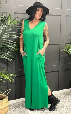 Brand new π La De Da Boutique V Neck Sleeveless Maxi π Dress In Emerald Green π 8 Brand new π La De Da Boutique V Neck Sleeveless Maxi π Dress In Emerald Green π -Alie Street Shop unnamed file 205