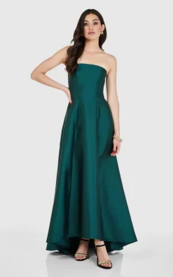 Discount 🎁 Closet London Forest Green Strapless Maxi 👗 Dress 😍