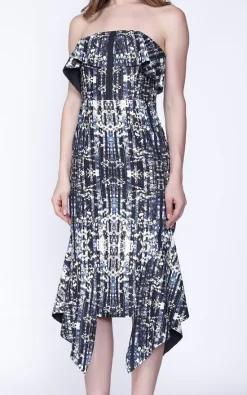 Deals ✨ Smart And Joy Kaleidoscope Print 👗 Dress With Adjustable And Detachable Straps In Green 🔥