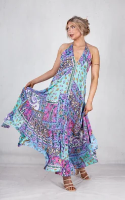 Cheapest 🎁 Boutique Store Blue Floral Halterneck Backless Maxi 👗 Dress ❤️ -Alie Street Shop unnamed file 2087