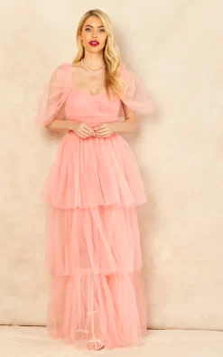 Brand new 😉 Lace & Beads Sydney Tulle Maxi 👗 Dress In Coral Pink 🎉 -Alie Street Shop unnamed file 2106