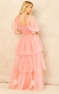 Brand new 😉 Lace & Beads Sydney Tulle Maxi 👗 Dress In Coral Pink 🎉 -Alie Street Shop unnamed file 2107