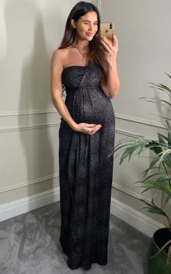 Best deal 🧨 Tiffany Rose Maternity Galaxy One Shoulder Maternity Gown In Constellation Black ✨ -Alie Street Shop unnamed file 2114