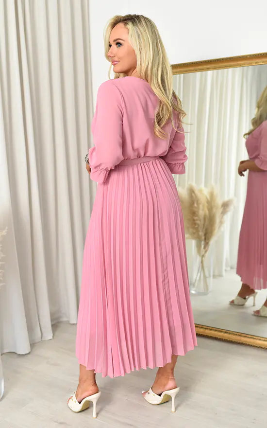 Coupon π IKRUSH Marina Pleated Wrap Front Maxi π Dress In Pink β 4 Coupon π IKRUSH Marina Pleated Wrap Front Maxi π Dress In Pink β - Image 2