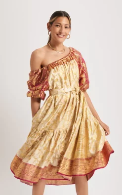 Deals 👍 Eluroom Ausus Off The Shoulder Maxi 👗 Dress Gold 🎉