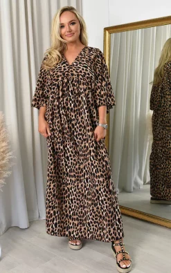 Flash Sale ✔️ IKRUSH Lucia Printed Maxi 👗 Dress In Leopard ⌛