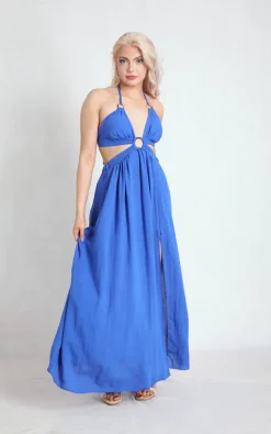 Cheap 🔥 Boutique Store Blue Cut Out Split Maxi 👗 Dress 👏 -Alie Street Shop unnamed file 2258