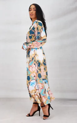 Deals ❤️ Boutique Store White Printed Long Sleeve Tiered Maxi 👗 Dress 👏 -Alie Street Shop unnamed file 232