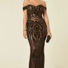 Best Sale 🔥 Nazz Collection Layali Black Nude Bardot Sweetheart Sequin Embellished Illusion Maxi Fishtail 👗 Dress ⭐ -Alie Street Shop unnamed file 2376