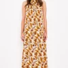 Top 10 😀 COCOOVE Lullah Halterneck Maxi 👗 Dress In Brown Leaf Print 🛒 -Alie Street Shop unnamed file 2391