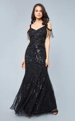 New 👏 Oya London Chloe Maxi 👗 Dress In Black ⭐