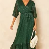 Best Sale ⌛ Bella And Blue Sequin Plunge Maxi 👗 Dress In Forest Green 😀 -Alie Street Shop unnamed file 2422