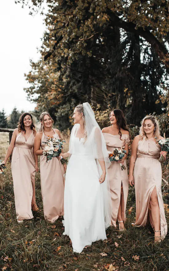 Buy π IDentity Lingerie Infinity Wrap Multiway Bridesmaid Satin Silk π Dress In Nude β 4 Buy π IDentity Lingerie Infinity Wrap Multiway Bridesmaid Satin Silk π Dress In Nude β - Image 2