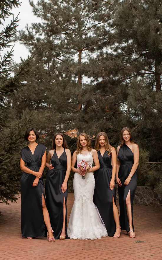 Flash Sale π IDentity Lingerie Silk Satin Wrap Multiway Bridesmaid π Dress In Black β 4 Flash Sale π IDentity Lingerie Silk Satin Wrap Multiway Bridesmaid π Dress In Black β - Image 2