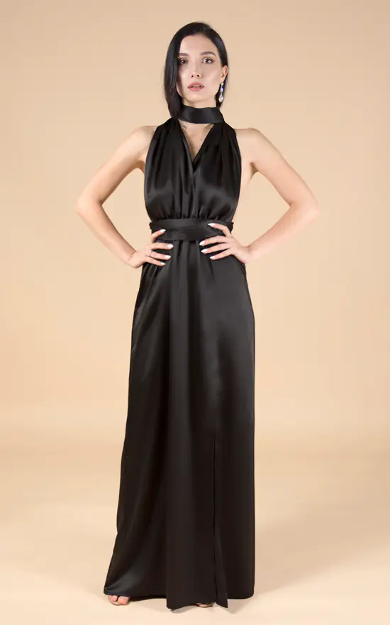 Flash Sale π IDentity Lingerie Silk Satin Wrap Multiway Bridesmaid π Dress In Black β 5 Flash Sale π IDentity Lingerie Silk Satin Wrap Multiway Bridesmaid π Dress In Black β - Image 3