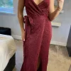 Deals ❤️ Goddiva Wrap Style Spaghetti Strap Maxi With Split In Wine 🥰 -Alie Street Shop unnamed file 2486