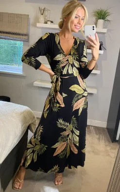 Best deal π€© Izabel London Multi Black Leaf Print Wrap Front Maxi π Dress π 8 Best deal π€© Izabel London Multi Black Leaf Print Wrap Front Maxi π Dress π -Alie Street Shop unnamed file 2587