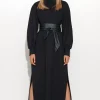 Brand new ✔️ Makadamia Maxi Turtleneck 👗 Dress With Long Puffed Sleeves In Black 🔥 -Alie Street Shop unnamed file 261