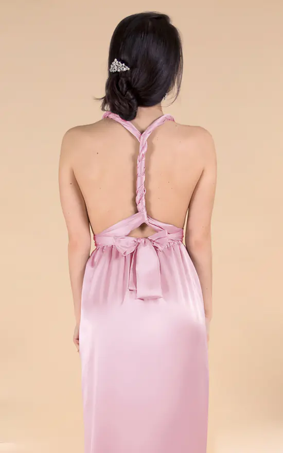 Brand new π IDentity Lingerie Bridesmaid Multiway Wrap Silk Satin π Dress In Pink π₯ 6 Brand new π IDentity Lingerie Bridesmaid Multiway Wrap Silk Satin π Dress In Pink π₯ - Image 4