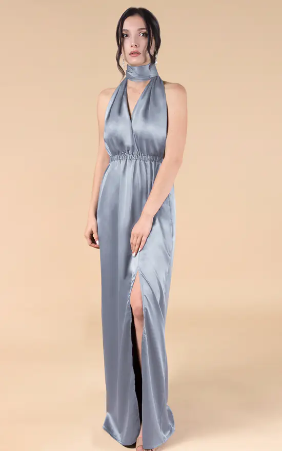 Budget π IDentity Lingerie Silk Satin Infinity Multiway Bridesmaid π Dress In Blue π 3 Budget π IDentity Lingerie Silk Satin Infinity Multiway Bridesmaid π Dress In Blue π