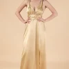 Flash Sale 🧨 IDentity Lingerie Silk Satin Wrap Multiway Bridesmaid 👗 Dress In Gold ⭐ -Alie Street Shop unnamed file 2643