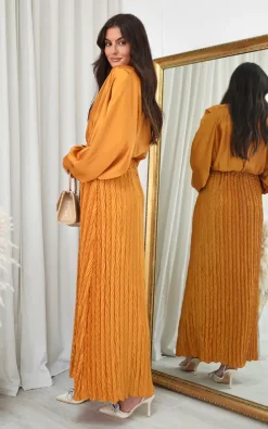 Best Pirce 😀 IKRUSH Bianca Wrap Front Textured Maxi 👗 Dress In Mustard ❤️ -Alie Street Shop unnamed file 2700