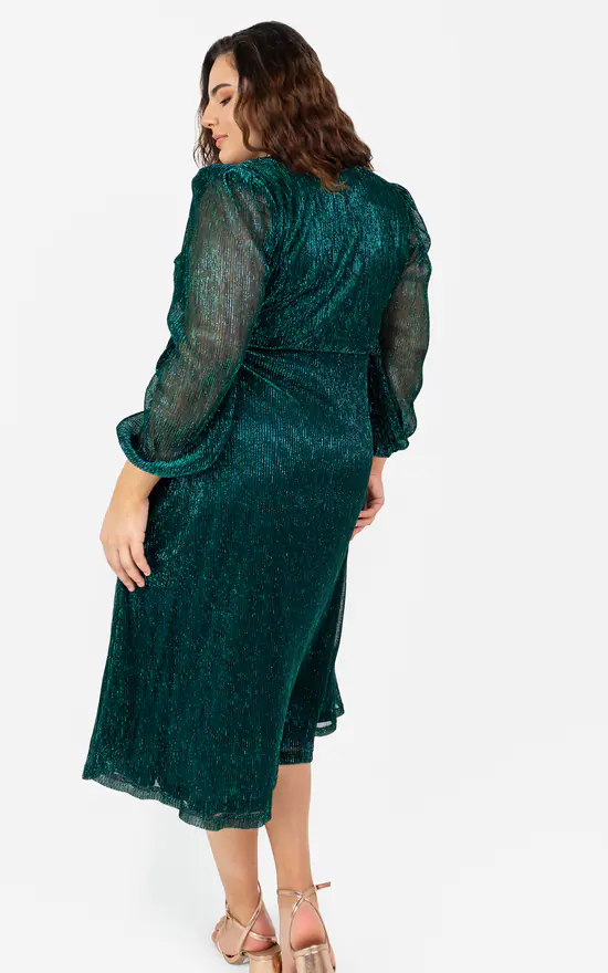 Promo π Lovedrobe Curve Green Shimmer Wrap π Dress β 4 Promo π Lovedrobe Curve Green Shimmer Wrap π Dress β - Image 2