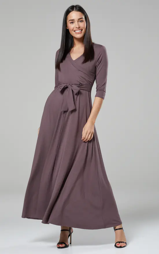 Wholesale π Happy Mama Maternity & Nursing Maxi π Dress In Cappucino π 5 Wholesale π Happy Mama Maternity & Nursing Maxi π Dress In Cappucino π - Image 3