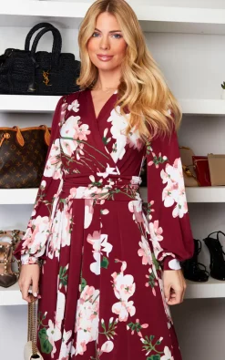 New π Jolie Moi Kamille Floral Long Sleeve π Dress, Dark Red π 8 New π Jolie Moi Kamille Floral Long Sleeve π Dress, Dark Red π -Alie Street Shop unnamed file 2862