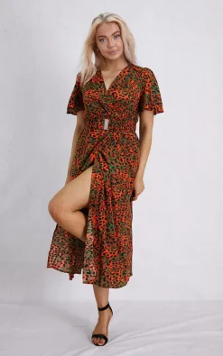 New 😉 Boutique Store Green Half Sleeve Maxi Belted 👗 Dress 😉 -Alie Street Shop unnamed file 290