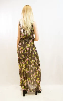 Flash Sale 🎉 CY Boutique Sleeveless Wrap Maxi 👗 Dress In Brown And Pink Floral Print ⌛ -Alie Street Shop unnamed file 2905