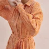 Buy 👍 Charli Long Sleeve Maxi 👚 Shirt 👗 Dress In Orange Print 🔔 -Alie Street Shop unnamed file 3003