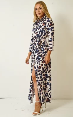 Top 10 🛒 Love Frontrow Multicolour Leopard Print Maxi 👕 Shirt 👗 Dress ⌛