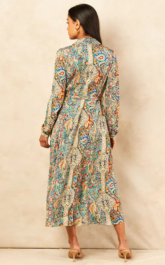 Deals π LOVE SUNSHINE Green Luxury Paisley Print Midmaxi π Shirt π Dress π 6 Deals π LOVE SUNSHINE Green Luxury Paisley Print Midmaxi π Shirt π Dress π - Image 4
