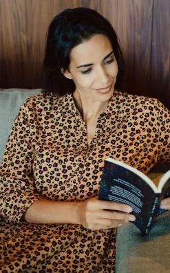 New 👍 SUGARHILL BRIGHTON Caroline Maxi 👚 Shirt Smock 👗 Dress Tan, Animal Floral 😍 -Alie Street Shop unnamed file 3057