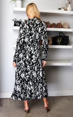 New 😍 ANGELEYE Printed Maxi 👚 Shirt 👗 Dress In Black 🔔 -Alie Street Shop unnamed file 3066