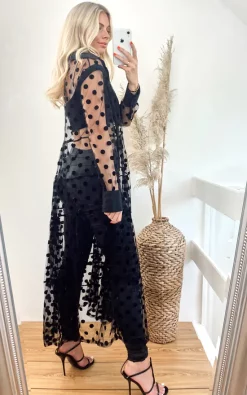 Coupon 🥰 CY Boutique Spotted Design Lace 👚 Shirt 👗 Dress In Black ✨ -Alie Street Shop unnamed file 3112