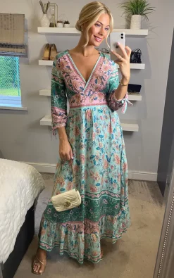 Top 10 π Izabel London Mint Floral Maxi π Dress π