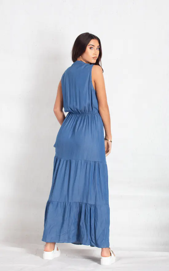 Best deal β¨ Boutique Store Navy Denim Belted Maxi Tiered π Shirt π Dress βοΈ 3 Best deal β¨ Boutique Store Navy Denim Belted Maxi Tiered π Shirt π Dress βοΈ - Image 2