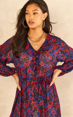 Cheapest βοΈ India Gray Red And Blue Floral Long Sleeve Tiered π Dress β€οΈ 9 Cheapest βοΈ India Gray Red And Blue Floral Long Sleeve Tiered π Dress β€οΈ -Alie Street Shop unnamed file 3177