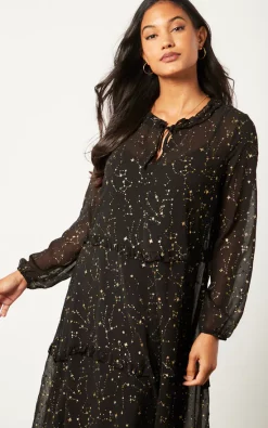 Buy 🤩 Sarta Constellation Print Tiered Maxi 👗 Dress 😀 -Alie Street Shop unnamed file 3240