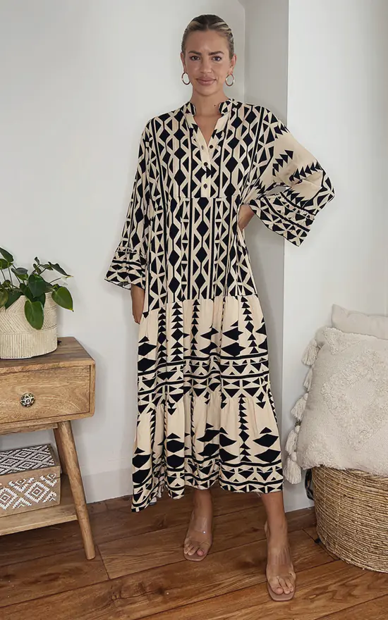 Hot Sale π₯° IKRUSH Rosie Button Down Printed Maxi π Dress In Black π 4 Hot Sale π₯° IKRUSH Rosie Button Down Printed Maxi π Dress In Black π - Image 2