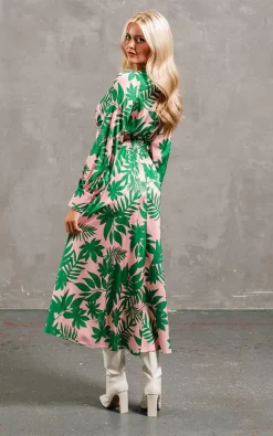 Best deal 🌟 Needs No Label Green Floral Satin Maxi 👗 Dress 😀 -Alie Street Shop unnamed file 3374