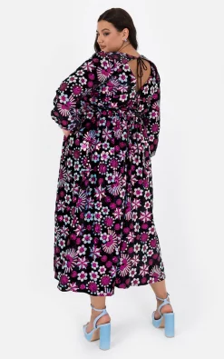 Hot Sale ⭐ Lovedrobe Curve Floral Embellishment Velvet Maxi 👗 Dress With Pockets 🔥 -Alie Street Shop unnamed file 3391