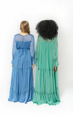 Coupon 💯 Josh And Nicol Freya Volume Long Sleeve Maxi 👗 Dress Green 🔔 -Alie Street Shop unnamed file 3471