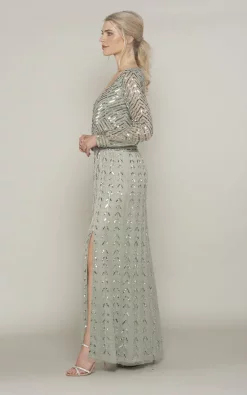 Discount 🛒 Amelia Rose Priscilla Embellished Maxi 👗 Dress 🎁