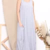 Best Pirce 🛒 Lucy Sparks Comfortable Maxi 👗 Dress. (Grey) 👍